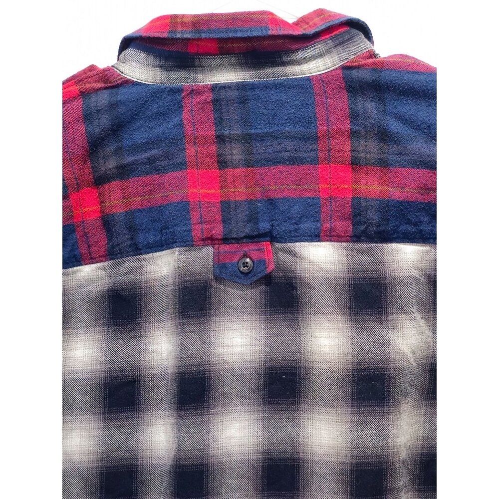 Vans Women's Mixed Plaid Button-Down Flannel Shirt L - Picture 10 of 13